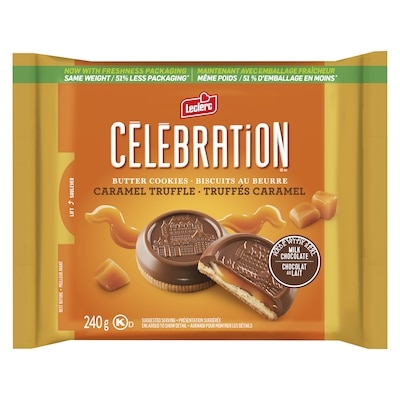 Leclerc Celebration Butter Cookies Caramel Truffle 240 g, $2.29/100g