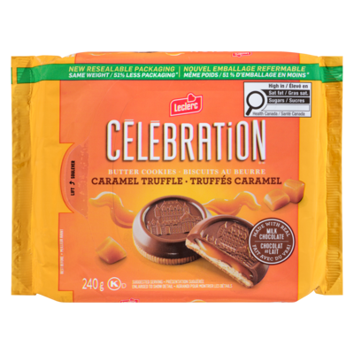 Leclerc Celebration Butter Cookies Caramel Truffle 240 g, $1.25/100g