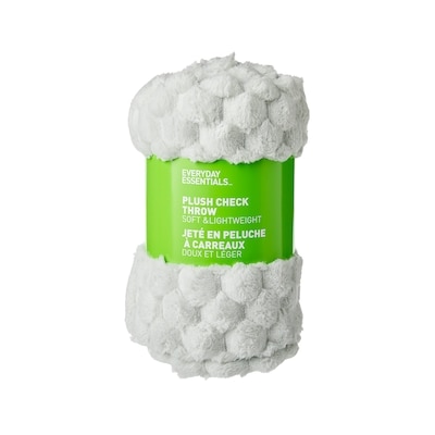 Everyday Essentials Plush Check Throw - Mint 1 ea, $10.00/1ea