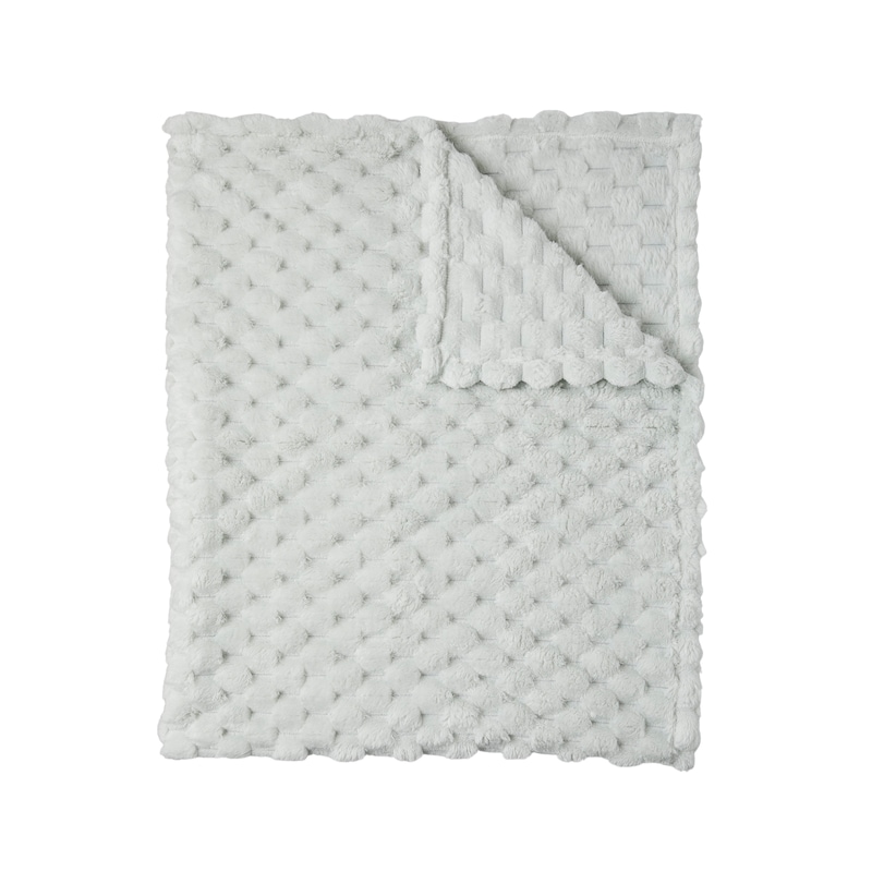 Plush Check Throw - Mint