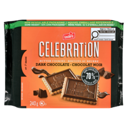 Leclerc Celebration Butter Cookies Dark Chocolate 240 g, $1.25/100g