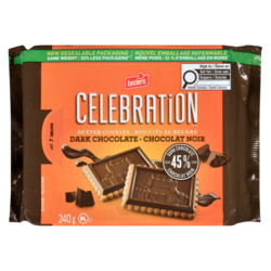 Leclerc Biscuits au beurre chocolat noir Célébration 240 g, 1,25 $/100g
