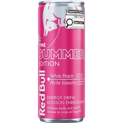 Red Bull The summer edition boisson énergisante pêche blanche 250 ml, 1,48 $/100ml