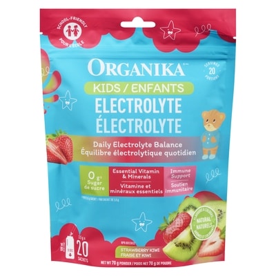 Organika Kids Electrolyte Powder Strawberry Kiwi 20 ea, $1.55/1ea