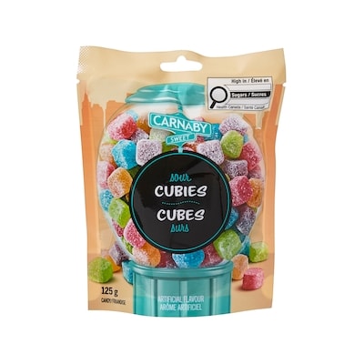 Carnaby Sweet Sour Cubies Candy 125 g, $1.59/100g