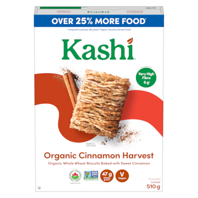 Kashi Cereal Organic Cinnamon Harvest 510 g, $1.66/100g