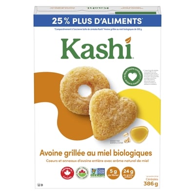 Kashi Céréales avoine grillée au miel biologiques 386 g, 2,20 $/100g