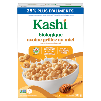 Kashi Céréales avoine grillée au miel biologiques 386 g, 2,07 $/100g