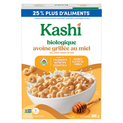 Kashi Céréales avoine grillée au miel biologiques 386 g, 2,33 $/100g
