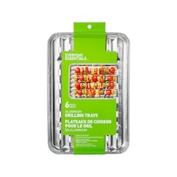Everyday Essentials Aluminum Grilling Trays 6 Pack 1 ea, $5.00/1ea