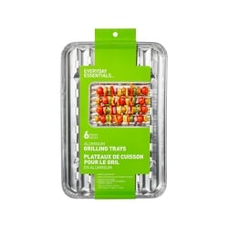 Everyday Essentials Paquet de 6 plateaux de cuisson pour le gril en aluminium 1 ea, 5,00 $/1ch