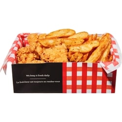 null 6 bouchées de gaufres au poulet avec des quartiers  (disponibles après 11h) 320 g, 2,81 $/100g
