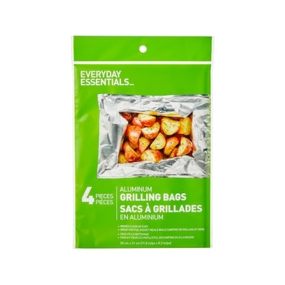 Everyday Essentials Aluminum Grilling Bags 4 Pack 1 ea, $5.00/1ea