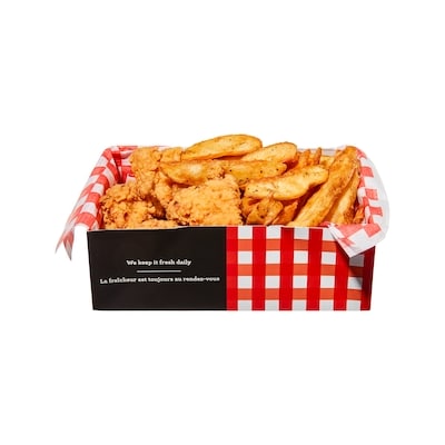null 6 Chicken Waffle Bites with Wedges (Available After 11am) 560 g, $1.61/100g
