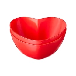 null Plastic Heart Shaped Bowls 2 Pack 2 ea, $1.00/1ea