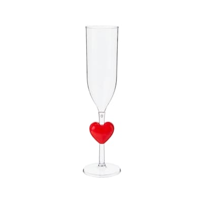 null Valentine's Plastic Flute Glass 1 ea, $3.00/1ea