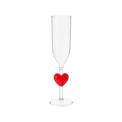 null Valentine's Plastic Flute Glass 1 ea, $3.00/1ea