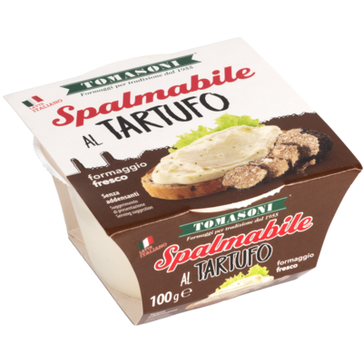 Tomasoni Spreadable Cheese, Truffle 100 g, $7.99/100g