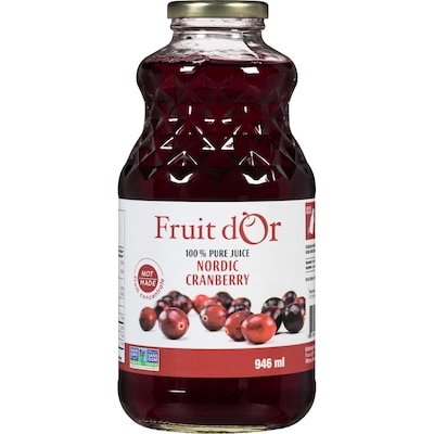 Fruit d'Or 100 % Pure Juice Nordic Cranberry 946 ml, $0.93/100ml