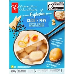President's Choice Flavour Explosion Cacio e Pepe Stuffed Gnocchi 280 g, $1.79/100g