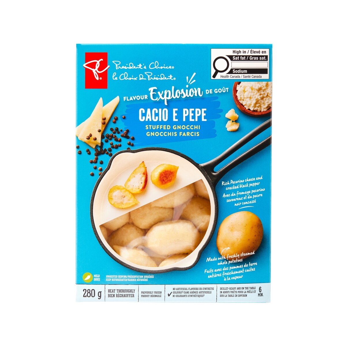 le Choix du Président Gnocchis farcis Cacio e pepe 280 g, 1,79 $/100g