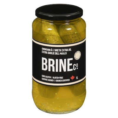 Brine Extra Garlic Dill Pickles 1 l, $0.60/100ml