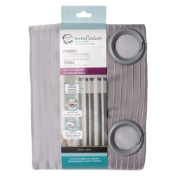 Zenna Home Fabric Shower Curtain, Grey 1 ea, $30.00/1ea