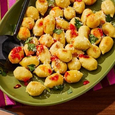 Gnocchis farcis aux piments calabrais et fromage Explosion de goût