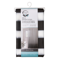 Zenna Home PEVA Shower Curtain, Stripe 1 ea, $10.00/1ea