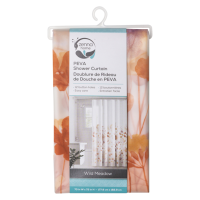  Rideau de douche en PEVA, prairie sauvage 1 ea, 10,00 $/1ch