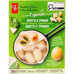 President's Choice Flavour Explosion Ricotta & Spinach Stuffed Gnocchi 280 g, $1.79/100g