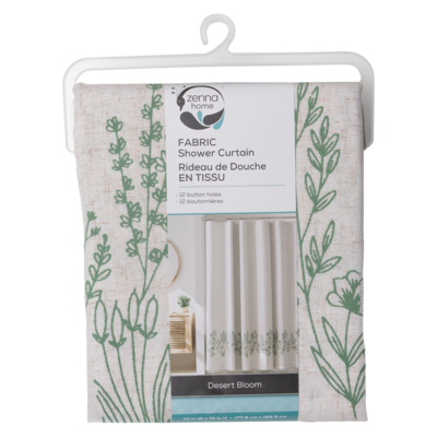 Zenna Home Fabric Shower Curtain 1 ea, $15.00/1ea