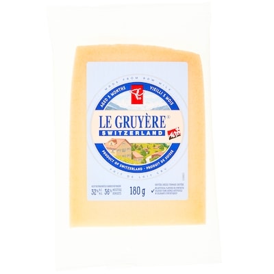 President's Choice Gruyère Cheese 180 g, $6.11/100g