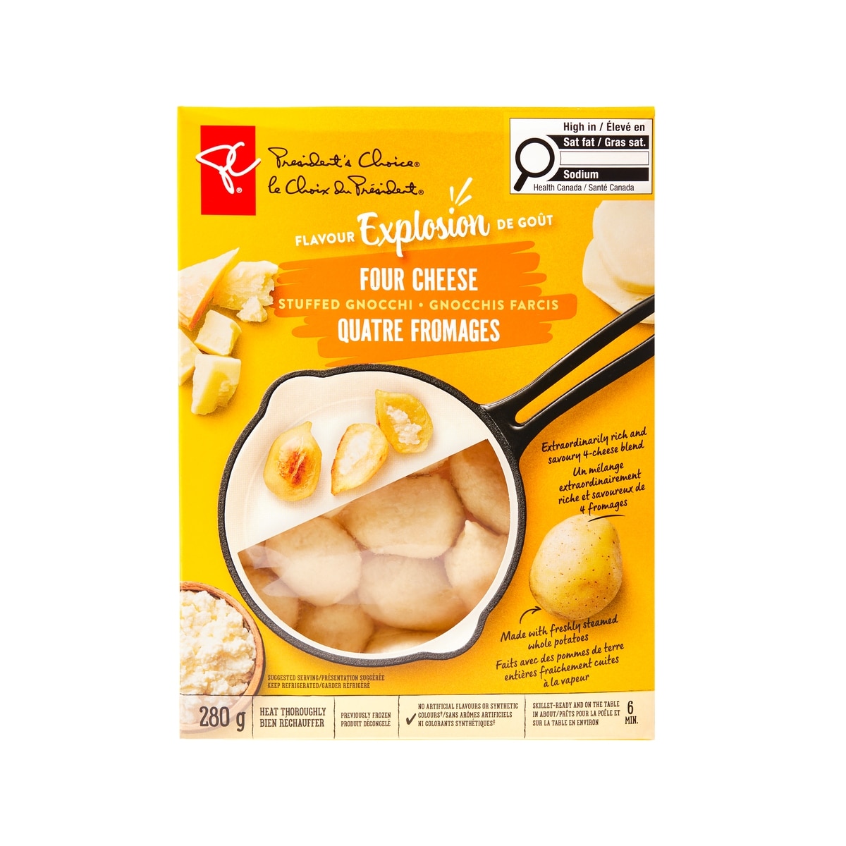 le Choix du Président Gnocchis farcis quatre fromages 280 g, 1,79 $/100g