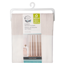 Zenna Home Fabric Shower Curtain, Kristi Stripe 1 ea, $20.00/1ea