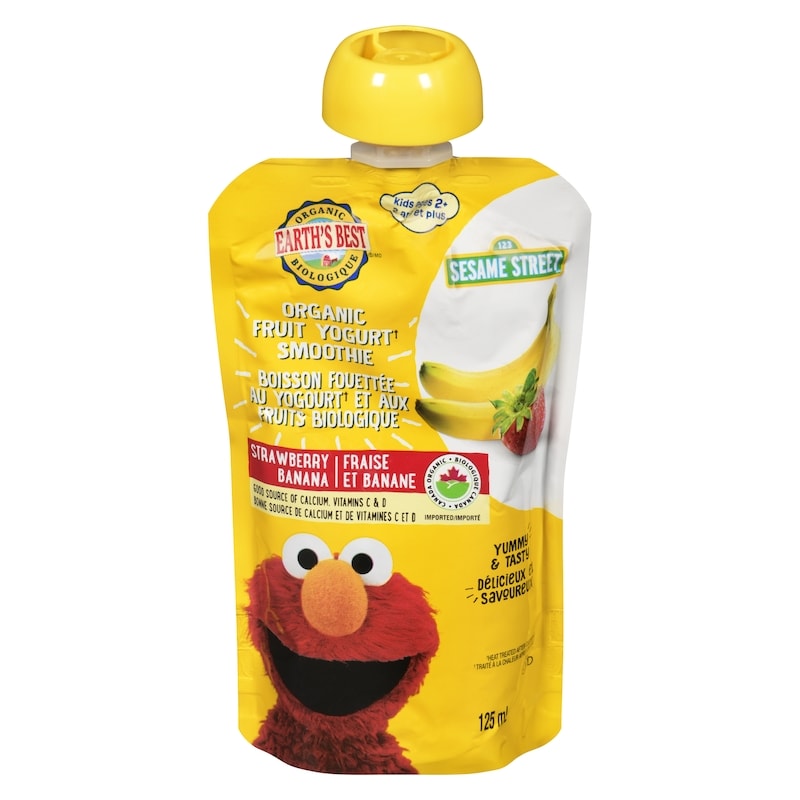 Organic Fruit Yogurt Smoothie Strawberry Banana Kids Ages 2+