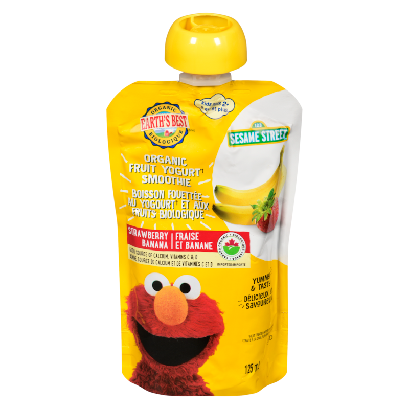 Organic Fruit Yogurt Smoothie Strawberry Banana Kids Ages 2+