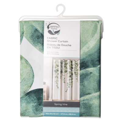 Zenna Home Fabric Shower Curtain, Spring Vine 1 ea, $15.00/1ea