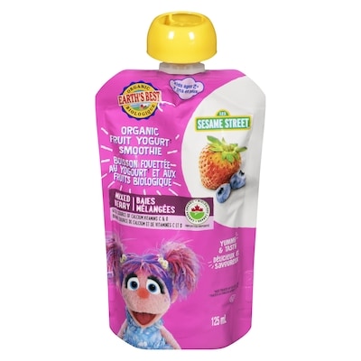 Earth's Best Organic Fruit Yogurt Smoothie Mixed Berry Kids Ages 2+ 125 ml, $1.99/100ml