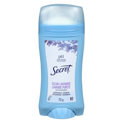 Secret Invisible Solid Antiperspirant and Deodorant, Clean Lavender 73 g, $8.62/100g