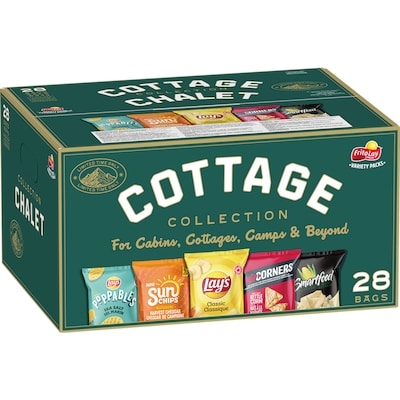 Frito-lay Variety Pack Cottage Collection, Flavoured Snacks, 28 Count 28x22.29 g, $2.40/100g