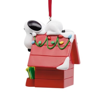 Peanuts Christmas Ornament (Snoopy on Holiday Doghouse)