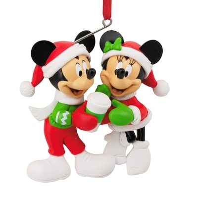 Hallmark Ornament, Resin Figural Mickey & Minnie with Cocoa 1 ea, $13.00/1ea