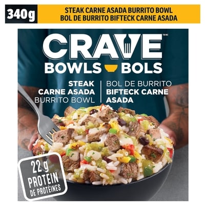 Crave Bol burrito steak carne asada 340 g, 1,91 $/100g