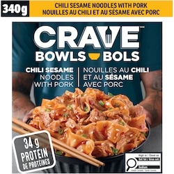 Crave Bol de nouilles au porc chili sésame, boîte 340 g, 2,06 $/100g