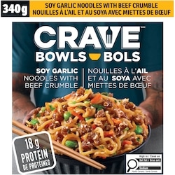 Soy Garlic Noodles With Beef Crumble Noodle Bowl