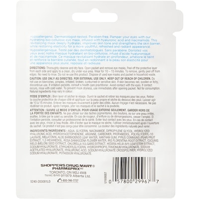 Bio-Cellulose Eye Mask Hydrating Hyaluronic Acid