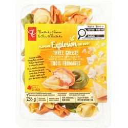 President's Choice Flavour Explosion Three Cheese Rainbow Tortelloni Filled Pasta 600 g, $1.50/100g