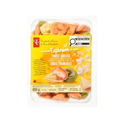 le Choix du Président Tortellonis arc-en-ciel trois fromages Explosion de goût 600 g, 1,50 $/100g