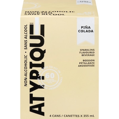 Atypique Boisson pétillante aromatisée piña colada 4x355.0 ml, 0,60 $/100ml